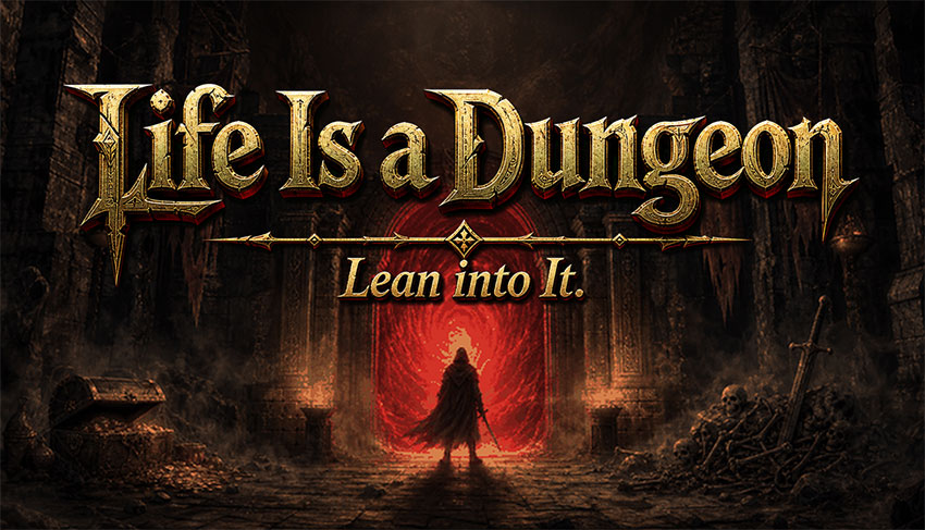 《Life Is a Dungeon: Lean into It.》主視覺圖
